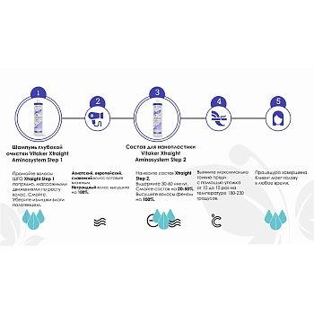 VITAKER Cостав выпрямляющий для волос шаг 2 / Vitaker Xtraight 500 мл, фото 2
