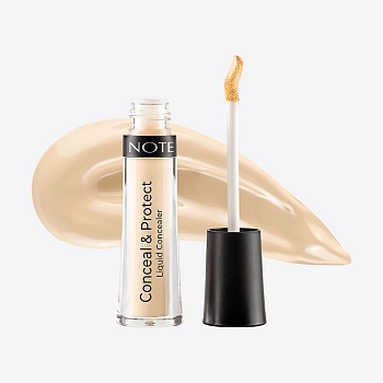 NOTE Консилер жидкий маскирующий защитный 01 / CONCEAL & PROTECT LIQUID CONCEALER 4,5 мл, фото 3