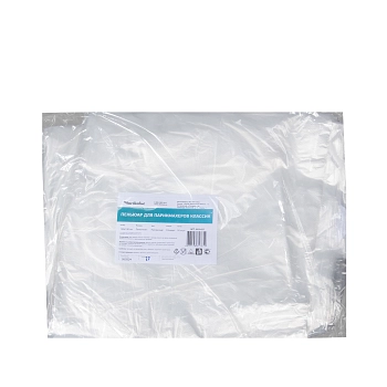 ЧИСТОВЬЕ Пеньюар для парикмахера полиэтилен лайт прозрачный 160*100 50 штук, фото 3