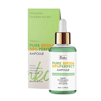 THINKCO Сыворотка увлажняющая на основе бифидобактерий 99% / Thinkco Pure Bifida 99% Perfect Ampoule 80 мл, фото 2