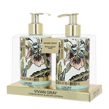 Набор для рук Дикие цветы (крем-мыло 250 мл + лосьон 250 мл) Vivian Gray Set Wild Flowers