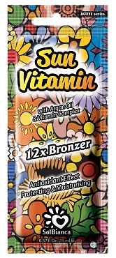 SOLBIANCA Крем с маслом арганы, витамином Е и бронзаторами для загара в солярии / Sun Vitamin 15 мл