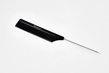 DEWAL PROFESSIONAL Расческа рабочая с металлическим хвостиком Эконом (черная) 20,5 см, фото 2