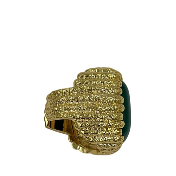 IWOU PROFESSIONAL Кольцо Барон/ малахит в золоте, фото 2