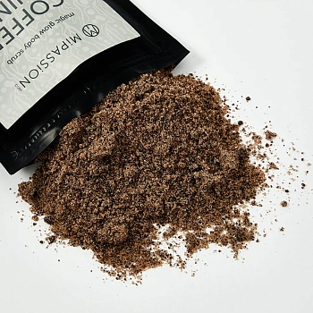MIPASSIONcorp Скраб мерцающий, кофе, ваниль, миндаль / Coffee shine magical glow MiPASSiON 250 гр, фото 3