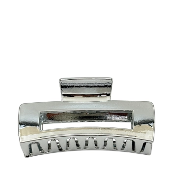 IWOU PROFESSIONAL Краб для волос Зеркальный прямоугольник серебро 10,5см, фото 2