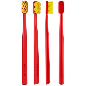 REVYLINE Щётка зубная, красная с желтой щетиной / SM6000 Ortho, фото 3