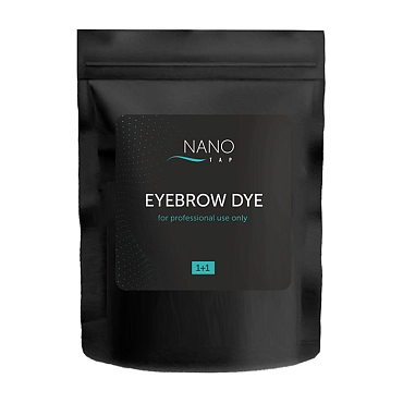 NANO TAP Краска для бровей в саше, темно-коричневый / NanoTap, dark brown 1+1, 30 гр