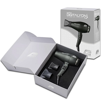 PARLUX Фен Parlux Digitalyon Anthracite, антрацит, 2400 Вт, ионизация, 2 насадки, фото 4