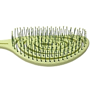 SOLOMEYA Био-расческа подвижная для волос, зеленая / Detangling Bio Hair Brush Green, фото 4