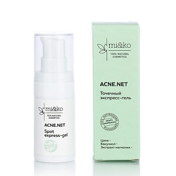 MI&KO Гель-экспресс точечный от воспалений / Acne net Blemish control express-gel 15 мл, фото 2