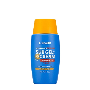 Крем-гель солнцезащитный увлажняющий водостойкий для лица с гиалуроновой кислотой SPF 50/PA++++ / L.Sanic 50 мл