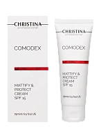 CHRISTINA Крем матирующий защитный SPF 15 / Mattify & Protect Cream Comodex 75 мл, фото 3