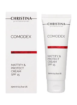 CHRISTINA Крем матирующий защитный SPF 15 / Mattify & Protect Cream Comodex 75 мл, фото 3