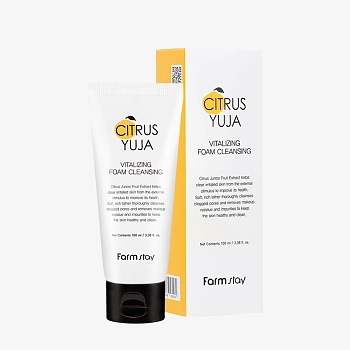 FARMSTAY Пенка витаминизирующая для лица с юдзу / Citrus Yuja Vitalizing Foam Cleansing 100 мл, фото 2