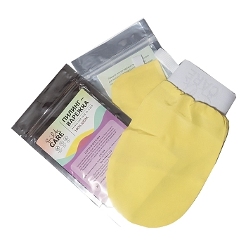 SILK CARE Варежка шелковая для пилинга лимонная дойпак / Silk Care Crazy Colours, фото 3