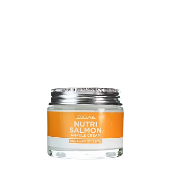 Крем ампульный питательный для лица с маслом лосося / Lebelage Ampule Cream Nutri Salmon 70 мл