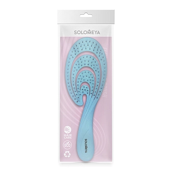 SOLOMEYA Расческа гибкая для волос Голубая волна / Flex bio hair brush Blue Wave, фото 4