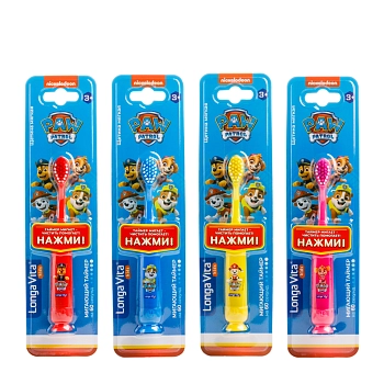 LONGA VITA Щетка зубная детская мигающая от 3 лет, с присоской / Longa Vita Paw Patrol, фото 13