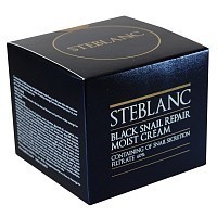 STEBLANC Крем увлажняющий с муцином черной улитки для лица / Black snail Repair Moist Cream 55 мл, фото 6