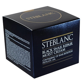 STEBLANC Крем увлажняющий с муцином черной улитки для лица / Black snail Repair Moist Cream 55 мл, фото 3
