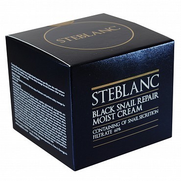 STEBLANC Крем увлажняющий с муцином черной улитки для лица / Black snail Repair Moist Cream 55 мл