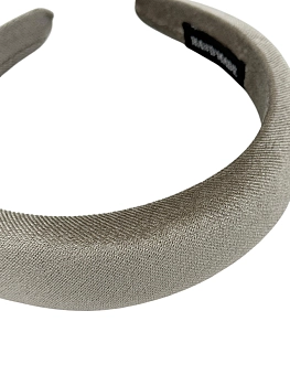 IWOU PROFESSIONAL Ободок для волос Бархат цвет стальной 3см, фото 3