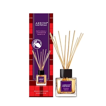 Диффузор ароматический, ваниль, лаванда и пачули / HOME PERFUME STICKS TARTAN Patchouli Lavender Vanilla 50 мл