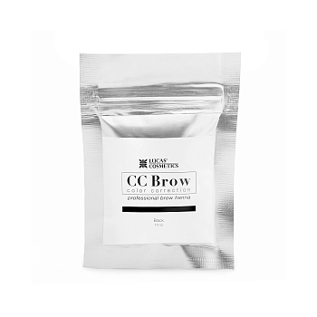 LUCAS COSMETICS Хна для бровей, черный (в саше) / CC Brow black 10 г, фото 1