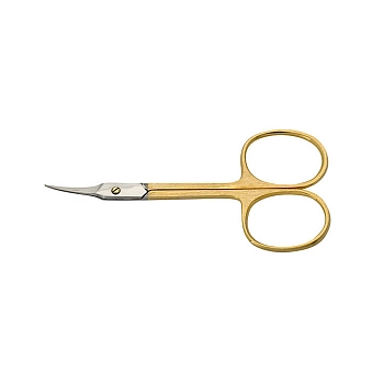 Ножницы для кожи CS-795-HG (CVD), изогнутые позолоченные