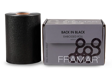 FRAMAR Фольга с тиснением в рулоне, черная / Embossed Roll Medium Back In Black 98 м