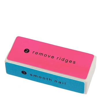 Брусок полировочный 4 в 1, розовый-голубой, абразивность 180/240/400/3000 гр