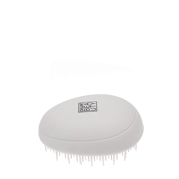 Щетка массажная Прованс с пластиковым штифтом, овальная, пудровая