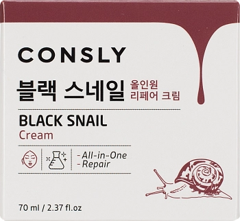 CONSLY Крем многофункциональный восстанавливающий для лица с муцином черной улитки 70 мл, фото 3