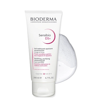 BIODERMA Гель очищающий сенсибио / DS+ 200 мл, фото 2