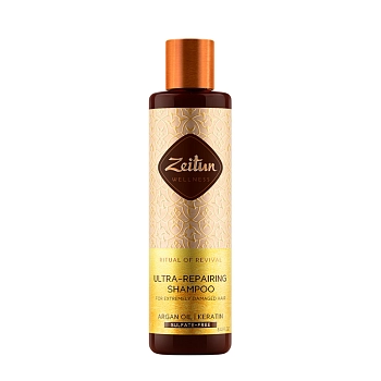 Шампунь с арганой и кератином для сильно поврежденных волос Ритуал восстановления 250 мл