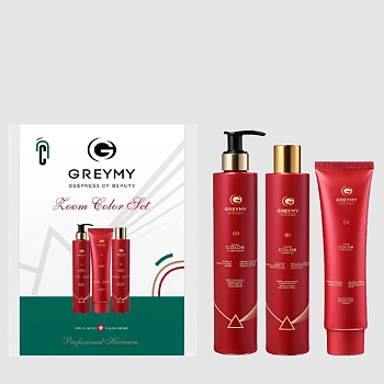GREYMY Набор для окрашенных волос (шампунь 250 мл + кондиционер 250 мл + маска 150 мл) Zoom Color Set, фото 2