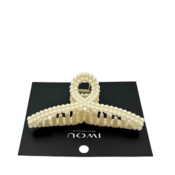 IWOU PROFESSIONAL Краб для волос большой Жемчужины 1шт, фото 2