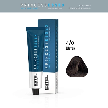 ESTEL PROFESSIONAL 4/0 краска для волос, шатен / ESSEX Princess 60 мл