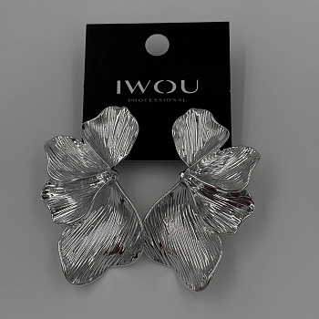 IWOU PROFESSIONAL Серьги Зеркальные лепестки 1 шт, фото 2