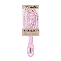 SOLOMEYA Био-расческа подвижная для волос, светло-розовая / Detangling Bio Hair Brush Light Pink, фото 3