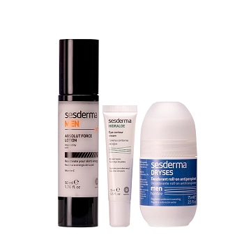 SESDERMA Набор мужской для лица (лосьон 50 мл + крем-контур для зоны вокруг глаз 15 мл + дезодорант 75 мл) Sesderma Men’s Care, фото 2