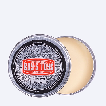 BOY’S TOYS Паста для укладки волос высокой фиксации с низким уровнем блеска 101 карат / Boy's Toys 40 мл