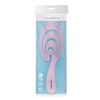 SOLOMEYA Расческа гибкая для волос Розовая волна / Flex bio hair brush Pink Wave, фото 4