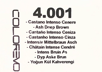 SELECTIVE PROFESSIONAL 4.001 краска для волос, каштановый интенсивный пепельный / COLOREVO 100 мл, фото 2