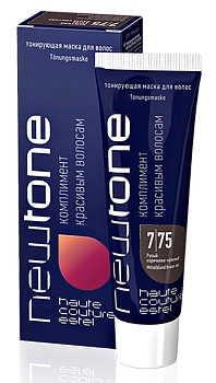 7/75 маска тонирующая для волос, русый коричнево-красный / NEWTONE 60 мл