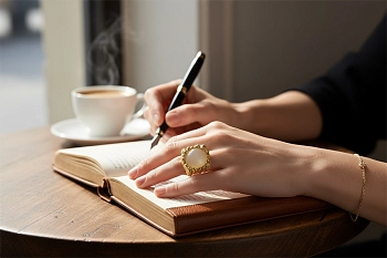 IWOU PROFESSIONAL Кольцо Королева в белом /золото, фото 5