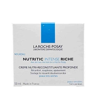 LA ROCHE POSAY Крем питательный для глубокого восстановления кожи лица, в банке / NUTRITIC Intense Riche 50 мл, фото 3