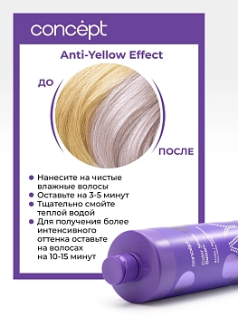 CONCEPT Бальзам оттеночный, эффект арктический блонд / Anti-Yellow 2021 1000 мл, фото 3