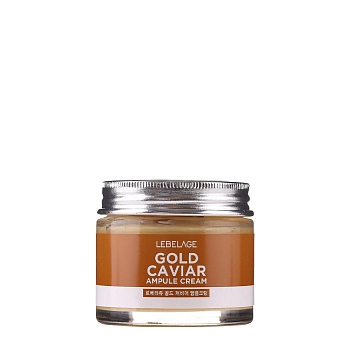 Крем ампульный для лица с золотом и экстрактом икры / Lebelage Ampule Cream Gold Caviar 70 мл